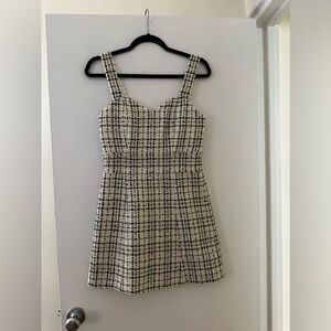 Alice and Olivia - Decker Tweed Wool Blend Mini A Line Dress